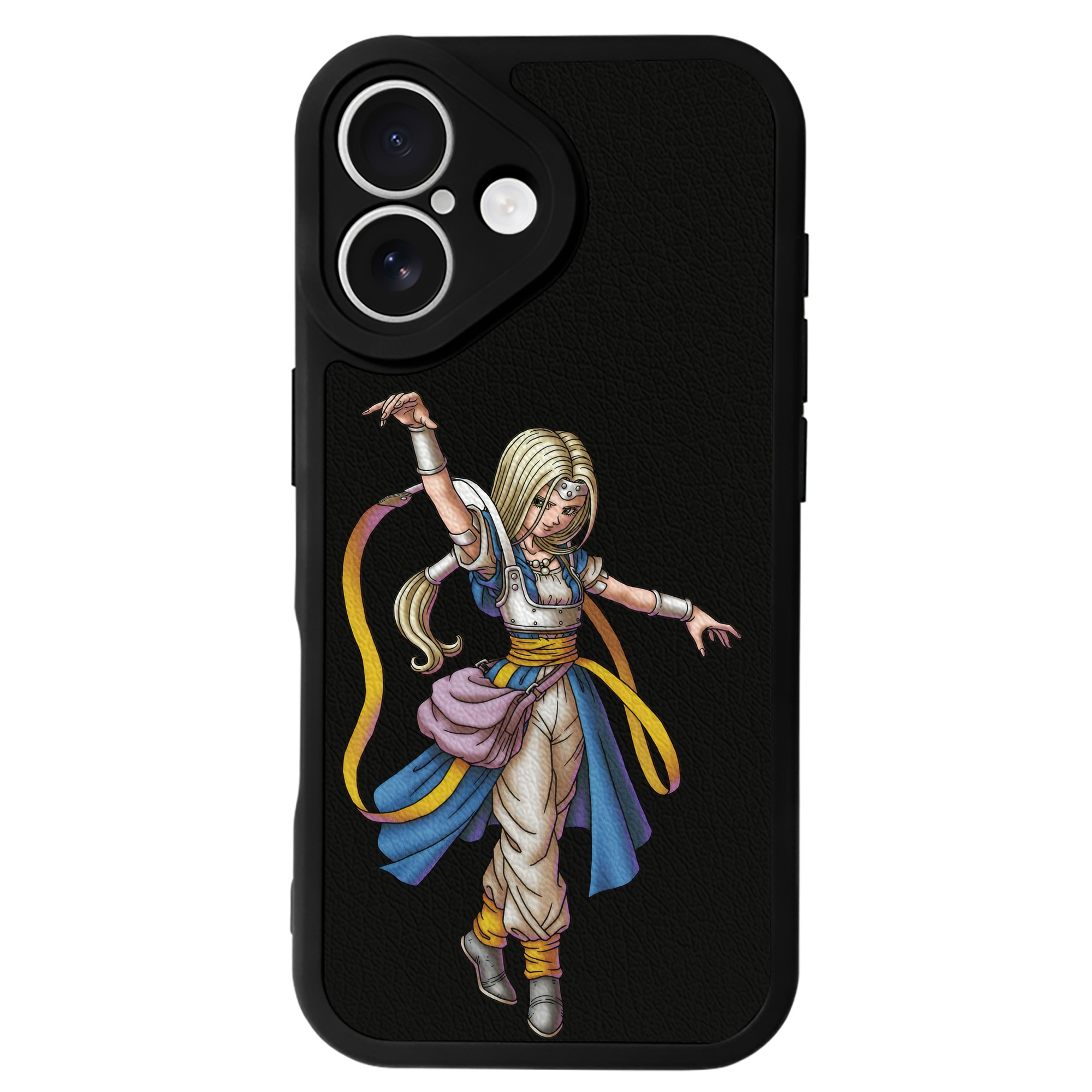 （画像用） ドラゴンクエスト Doragon Kuesuto Dragon Quest 【iPhone 16シリーズ対応】シリコンスマホケース（レザー調） 材質：シリコン